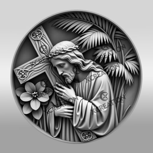 Fichier de gravure laser illusion 3D Jésus, Art mural religieux, Décor chrétien Téléchargement – Image 6