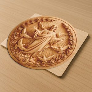 Jesus 3D Illusion Laser Engraving File, Religious Wall