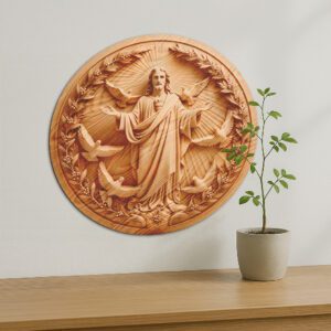 Jesus 3D Illusion Laser Engraving File, Religious Wall