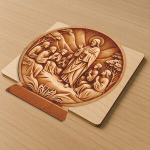 Jesus 3D Illusion Laser Engraving File, Sermon On