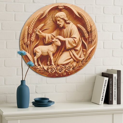 Jesus 3D Illusion Laser Engraving File, Shepherd Lost