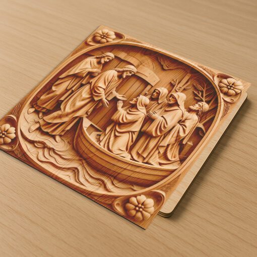 Jesus 3D Illusion Laser Engraving File, Walking On