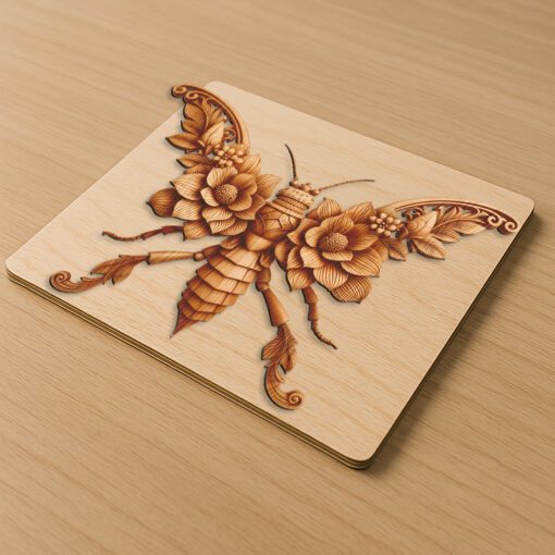 Walking Stick Insect 3D Illusion Laser Engraving File,