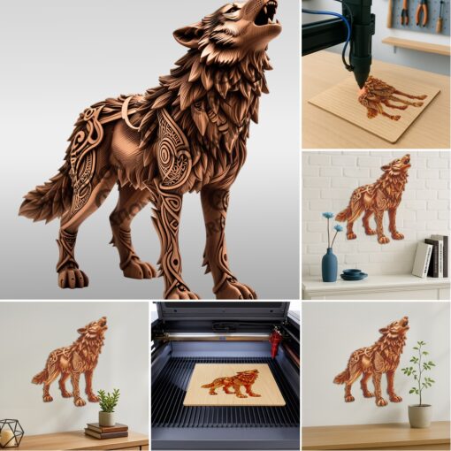 3D Animal Illusion Laser Engraving Bundle, Wild Art