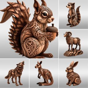 3D Animal Illusion Laser Engraving Bundle, Wild Art