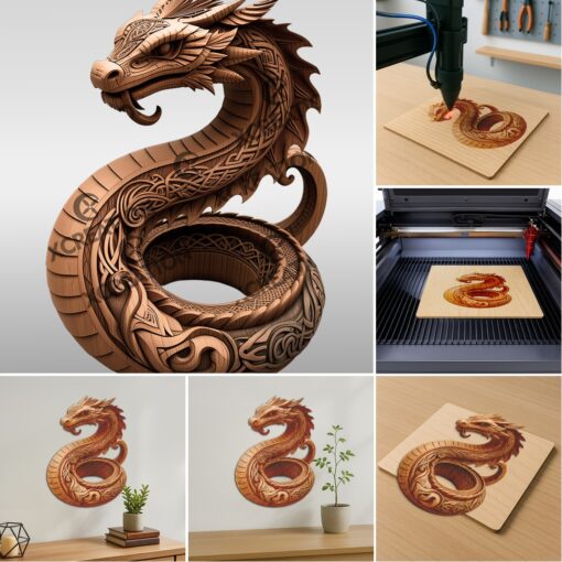 3D Animal Illusion Laser Engraving Bundle, Wild Art