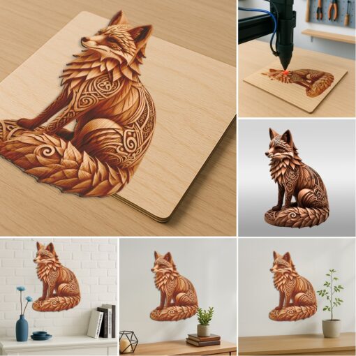3D Animal Illusion Laser Engraving Bundle, Wild Art