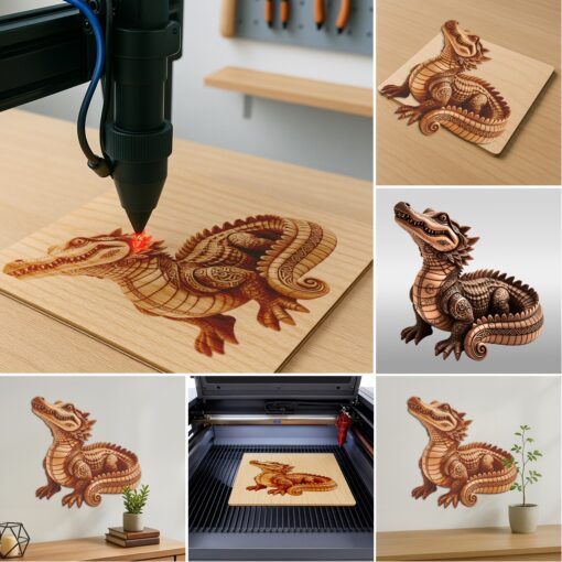 3D Animal Illusion Laser Engraving Bundle, Wild Art
