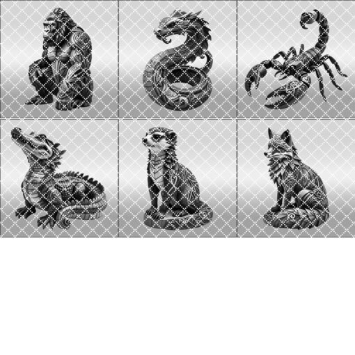 3D Animal Illusion Laser Engraving Bundle, Wild Art