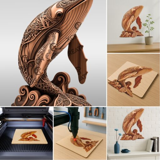 3D Animal Illusion Laser Engraving Bundle, Wild Creature