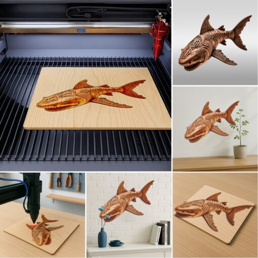 3D Animal Illusion Laser Engraving Bundle, Wild Creature