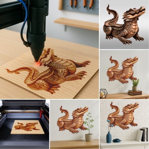 3D Animal Illusion Laser Engraving Bundle, Wild Creature