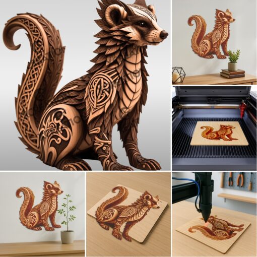 3D Animal Illusion Laser Engraving Files Bundle, Wild
