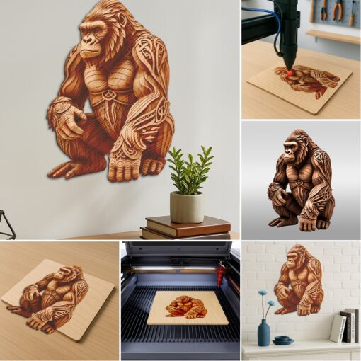 3D Animal Illusion Laser Engraving Files Bundle, Wild