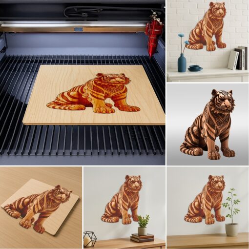 3D Animal Laser Engraving File Bundle, Wild Creatures,