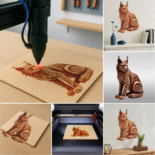 3D Animal Laser Engraving File Bundle, Wild Creatures,