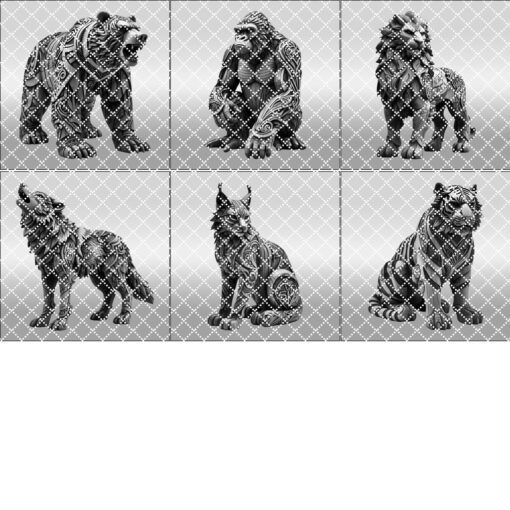 3D Animal Laser Engraving File Bundle, Wild Creatures,