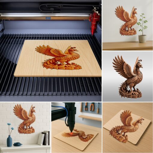 Animal 3D Illusion Laser Engraving Bundle, Wild Art
