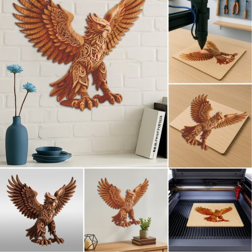 Animal 3D Illusion Laser Engraving Bundle, Wild Art