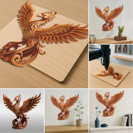 Animal 3D Illusion Laser Engraving Bundle, Wild Art