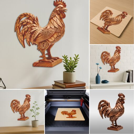 Animal 3D Illusion Laser Engraving Bundle, Wild Art