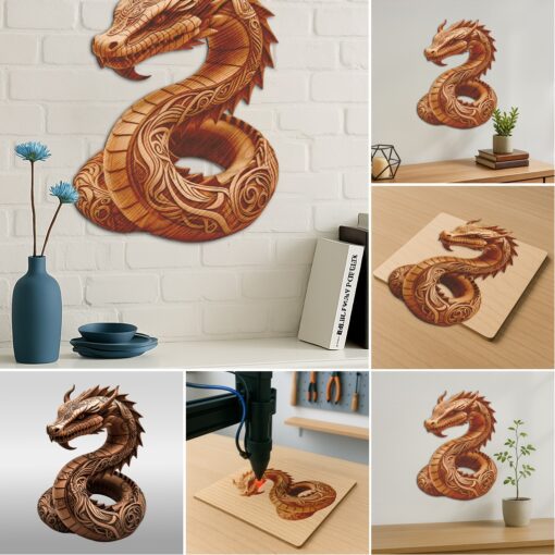 Animal 3D Illusion Laser Engraving Bundle, Wild Art