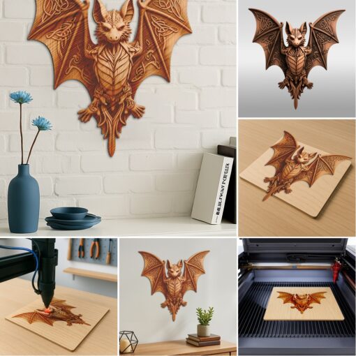 Animal 3D Illusion Laser Engraving Bundle, Wild Art