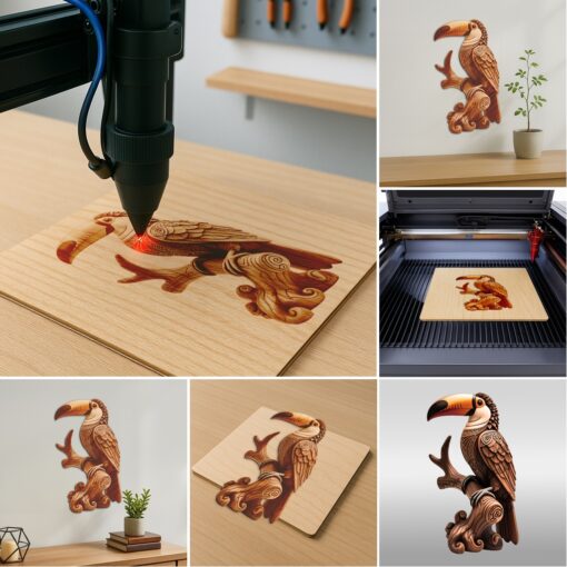 Animal 3D Illusion Laser Engraving Bundle, Wild Designs,