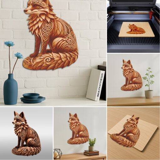 Animal 3D Illusion Laser Engraving Files Bundle, Wild