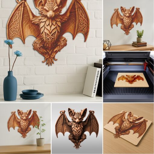 Animal 3D Illusion Laser Engraving Files Bundle, Wild