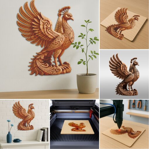 Animal 3D Illusion Laser Engraving Files, Wild Art