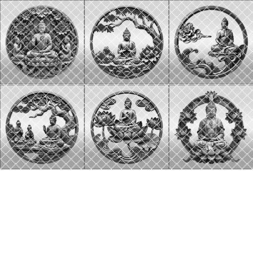 Buddha 3D Illusion Laser Engraving Digital Art Bundle,