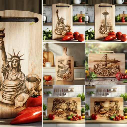 Charcuterie Board Laser Engraving Bundle, Rustic Kitchen Decor,