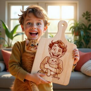 Custom Caricature Portrait, Grayscale Digital Art for Engraving