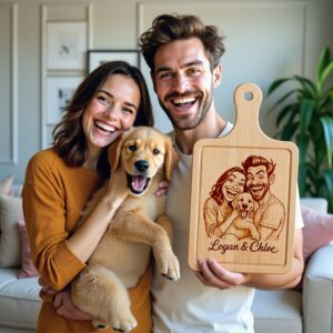 Custom Caricature Portrait, Grayscale Digital Art for Engraving