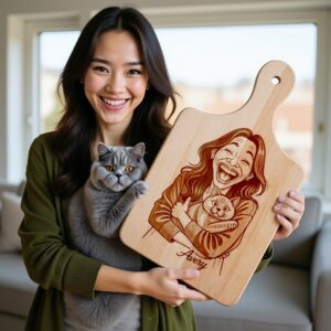 Custom Caricature Portrait, Grayscale Digital Art for Engraving