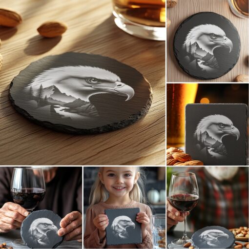 Wild Animals Double Exposure Laser Engraving Designs, 6