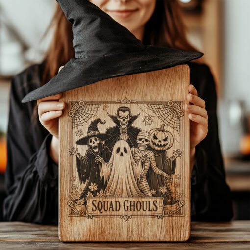 Ghost Charcuterie Board Engraving File, Halloween Party Spooky