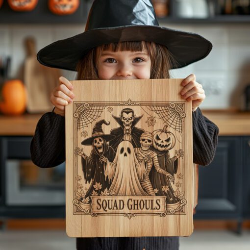Ghost Charcuterie Board Engraving File, Halloween Party Spooky