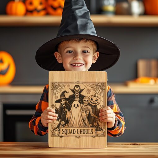 Ghost Charcuterie Board Engraving File, Halloween Party Spooky