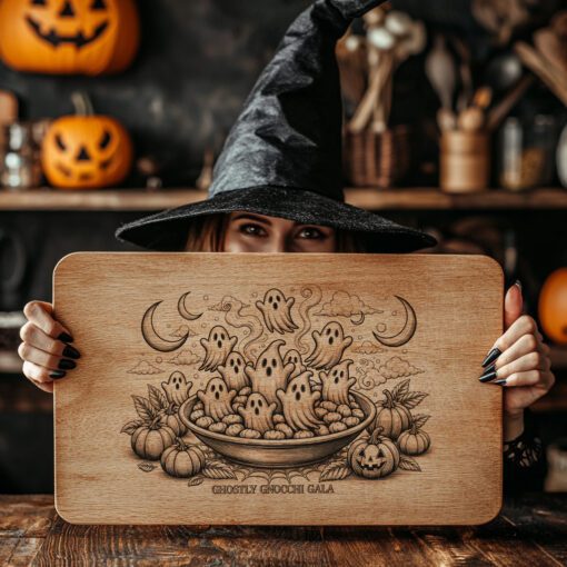 Ghost Cheese Board Engraved, Halloween Charcuterie Board, Fall