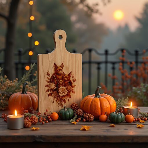 Halloween Bat Engraving Laser File, Moonlit Rose Charcuterie