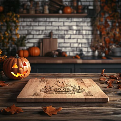 Halloween Cat Laser Engraving File for Charcuterie Board,