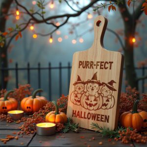 Halloween Cat Parade Laser Engraving File, Cute Pumpkin