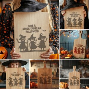 Halloween Charcuterie Board Bundle, Funny Party Engraving Designs