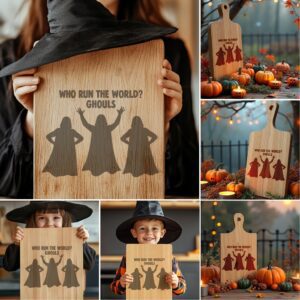 Halloween Charcuterie Board Bundle, Funny Party Engraving Designs