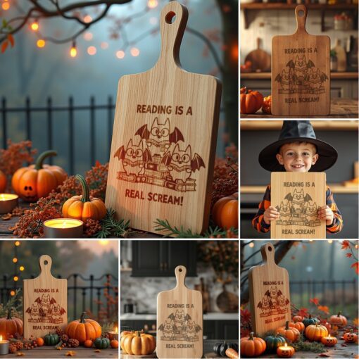 Halloween Charcuterie Board Bundle, Funny Spooky Engraving Designs