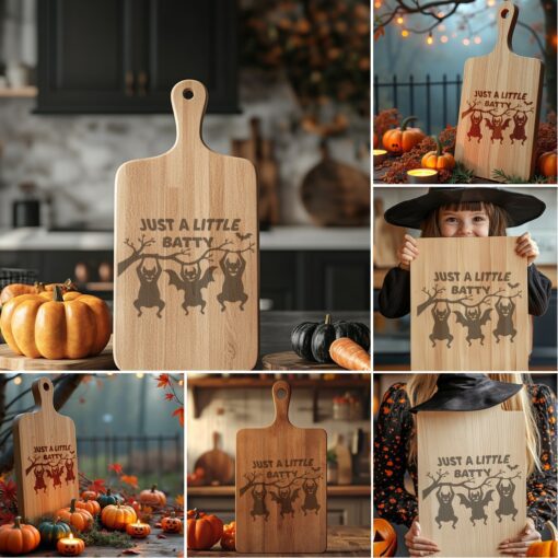 Halloween Charcuterie Board Designs Bundle, 6 Funny Laser