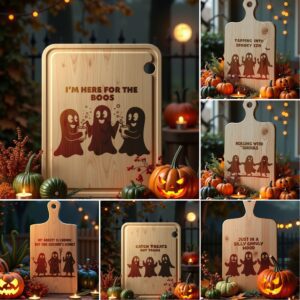 Halloween Charcuterie Board Engraving Bundle, Funny Boo Designs,