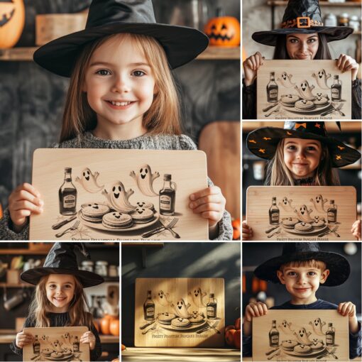 Halloween Charcuterie Board Engraving File Bundle, 6 Funny